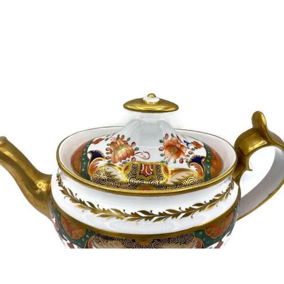 Antique Royal Crown Derby or Spode Imari Flowers Teapot with Lid Circa 1810 Gift - Picture 6 of 9